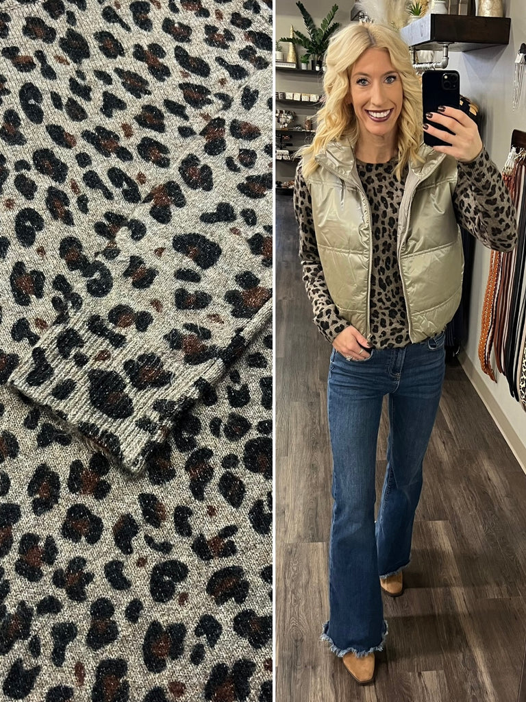 Miranda Leopard Print Sweater