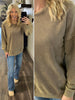 Sadie Mineral Wash Long Sleeve - Mocha