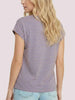 Tiff Striped Short Sleeve - Pink/Denim Blue