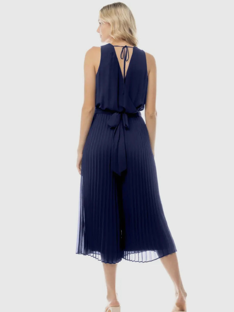 Sonya Pleated Wide Leg Jumpsuit