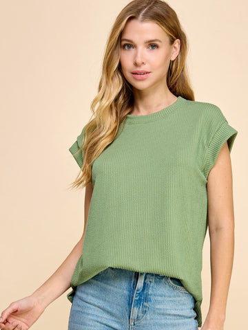 Becca Mock Neck Dolman Sweater - Evergreen