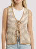 Jenn Tied Knit Vest - Taupe