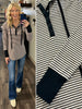Audrey Striped Hoodie - Latte/Black