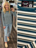 Camille Striped Top - Teal