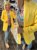 Marisa Cuffed Sleeve Blazers - Pineapple