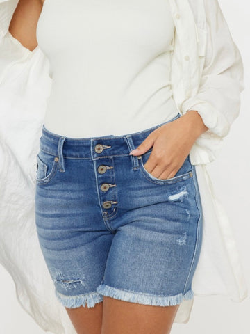 Tasha Frayed Shorts - White