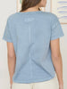 Bristol Exposed Seam Tee - Slate Blue