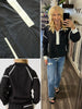 Becca 1/4 Zip Windbreaker - Black/White