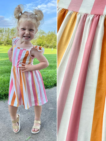 Kayla Floral Tank - Creamsicle