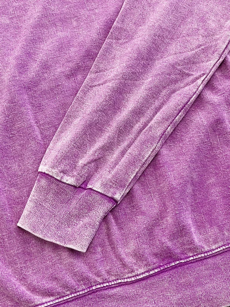 Sadie Mineral Wash Long Sleeve - Violet