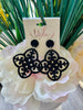 Sonya Laser-Cut Earrings - Black