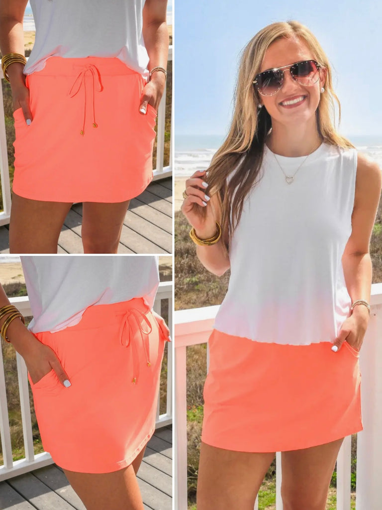 Rori Neon Coral Skort