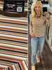 Camille Striped Top - Brown