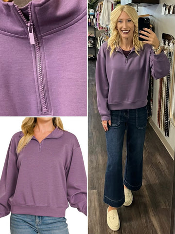 Leeann Striped Hoodie - Grey/Ivory