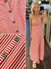Allison Button-Accent Midi- Dress