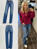 Reggie Wide-Leg Denim with Raw Hem