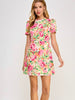 Marni Floral Short Sleeve Dress - Pink