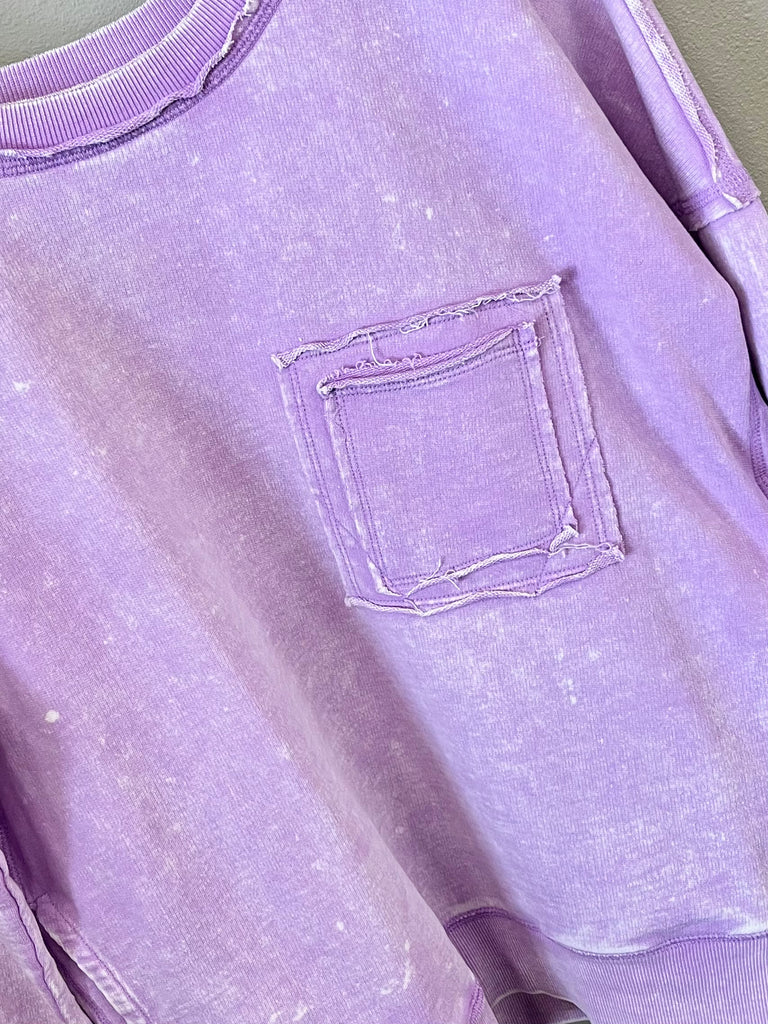 Sara Mineral-Wash Long Sleeve - Lilac