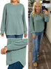 Maddie Ribbed Long Sleeve - Jade