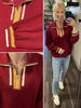 Trish Quarter Zip - Cardinal