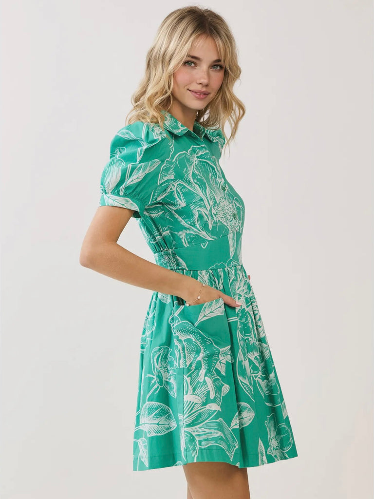 Gabriella Green Floral Dress