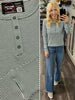 Alivia Striped Henley - Hunter Green