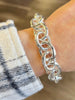 Erin Elastic Chain Link Bracelet - Silver