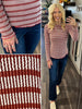 Trisha Ribbed Knit - Burgundy