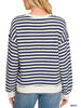 Claire Striped Crewneck - Navy