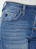 Mandie Mid-Rise Button Shorts
