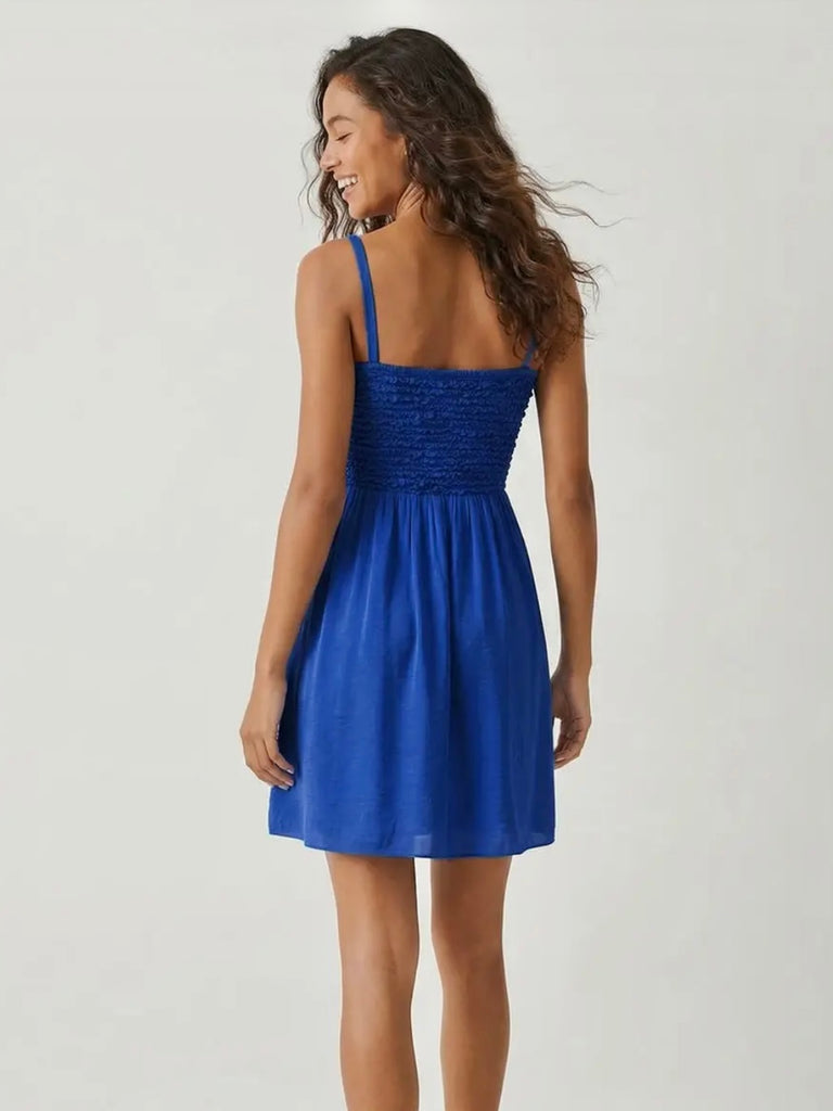 Alexa Smocked Dress - Royal Blue