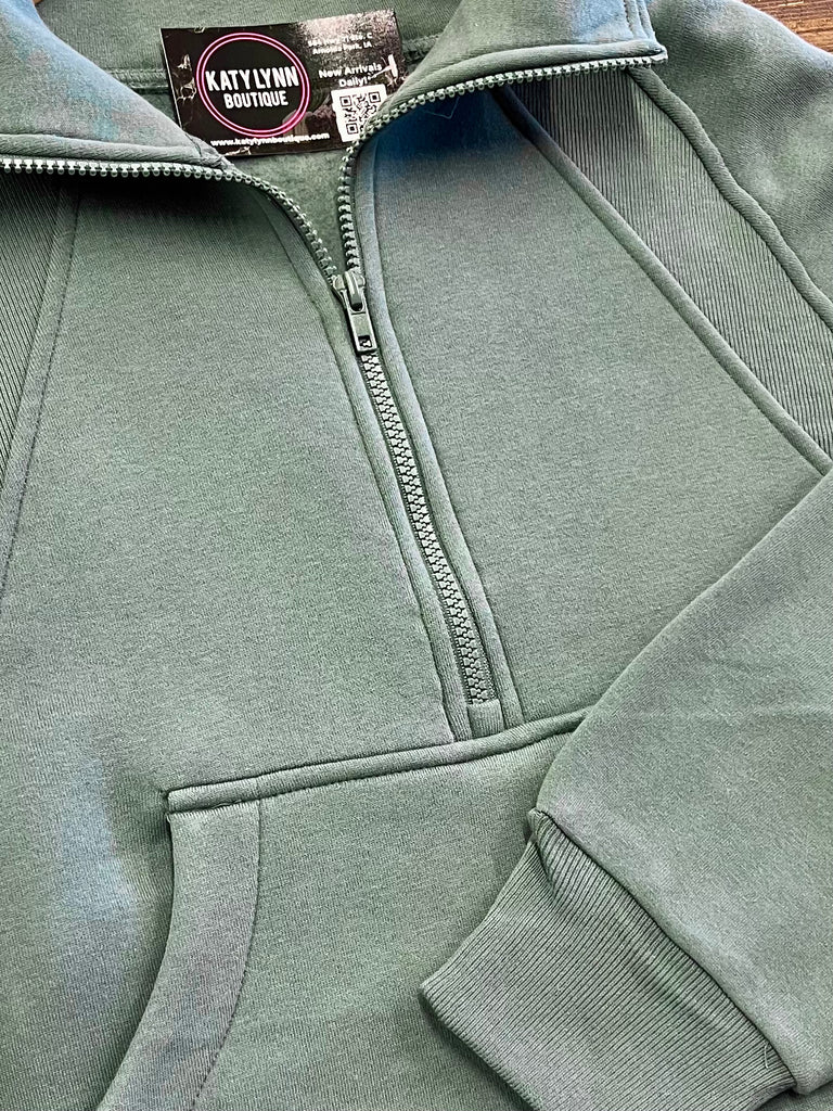 Faith 1/4 Zip - Teal