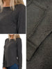 Sonya Long Sleeve Waffle Knit - Charcoal