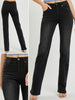 Catrina Mid-Rise Slim Straight - Dark Charcoal