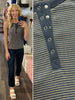 Aby Striped Tank - Gray/Gold