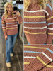 Rilee Striped Sweater Marsala/Multi