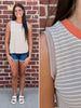 Etta Contrast Tank - Taupe