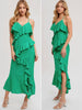 Ruby Ruffle Maxi Dress - Kelly Green