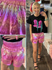 Greta Rainbow Metallic Shorts