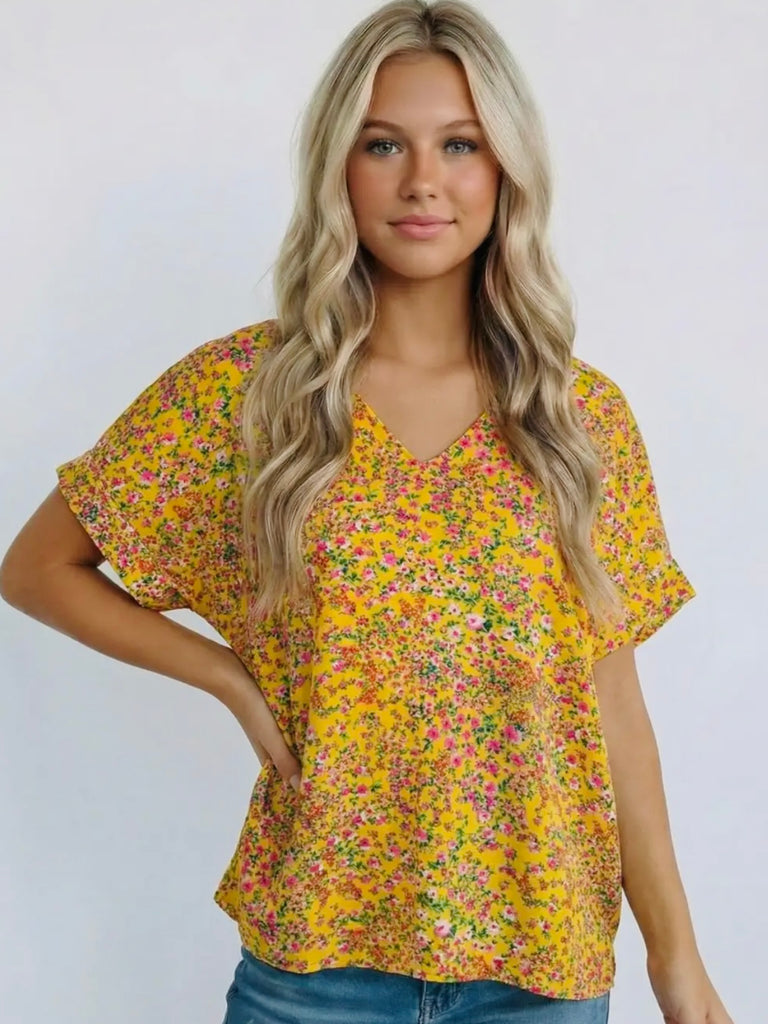 Andrea Floral Dolman Blouse