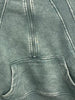 Dolly 1/4 Zip Acid Wash - Jade