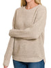 Terri Waffle Knit Sweater - Latte