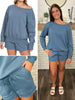 Penelope Crew And Shorts Set - Dusty Teal