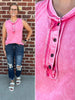 Melissa Raw Edge Tank - Bright Pink