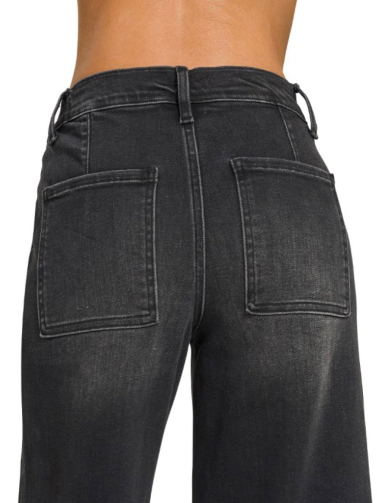 Amber Charcoal Utility Crop Denim