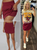 Kate Cloud Plush Skort - Burgundy