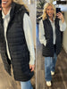 Robyn Long Puffer Vest with Removable Hood