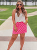 Kayla Pink Checkered Skort