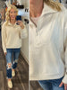 Zoey 1/4 Zip Pullover - Beige