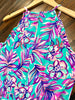 Nikki Tropical Floral Romper With Pockets